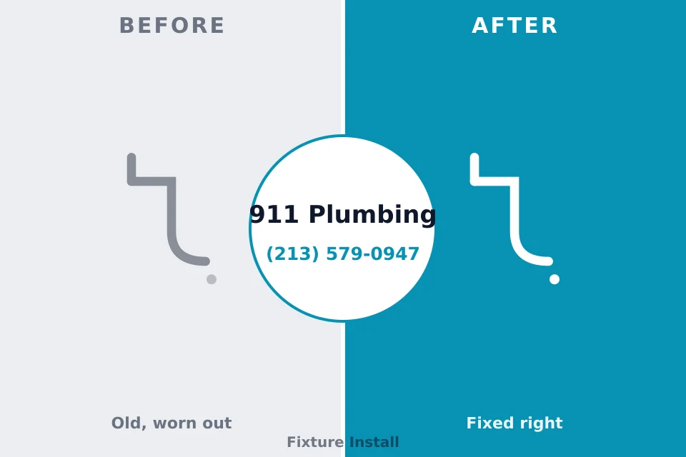 Before and after: plumbing repair Jamesport, NY